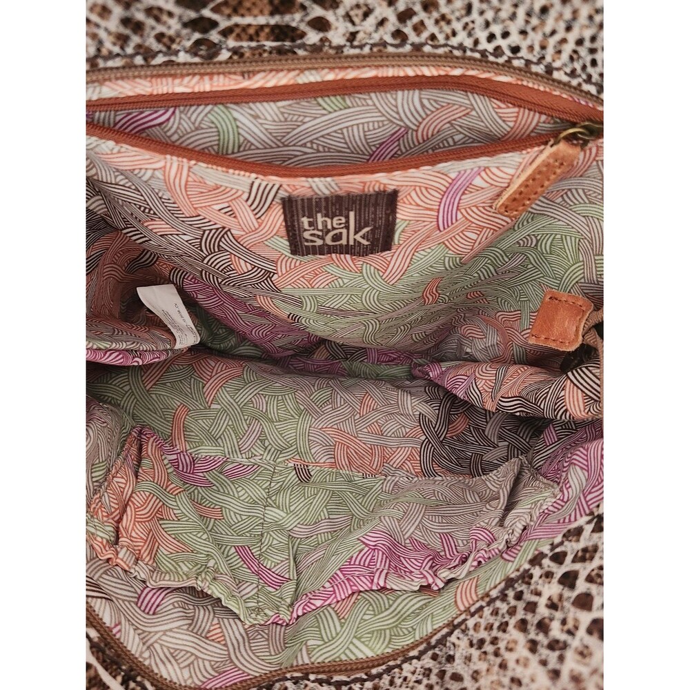 The Sak Kendra Satchel, two-tone brown and black leather - Picture 5 of 7